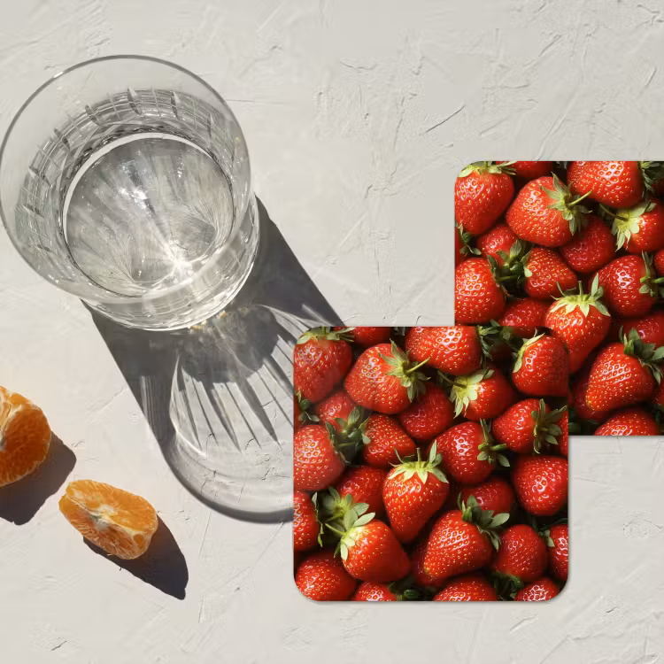 Onderzetter - Aardbei - Fruit - Rood — 3