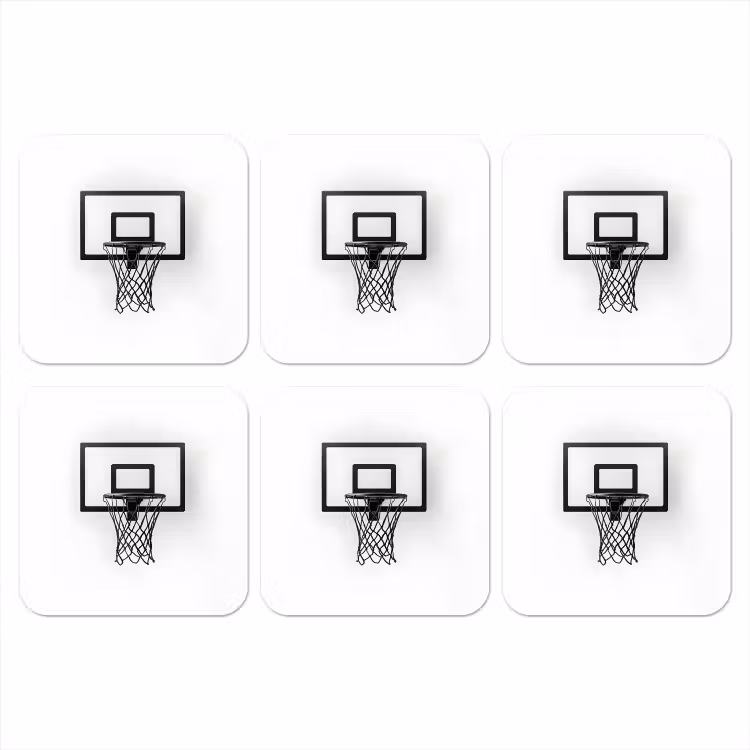 Onderzetter - Basketbalbord - Minimalistisch - Zwart — 1