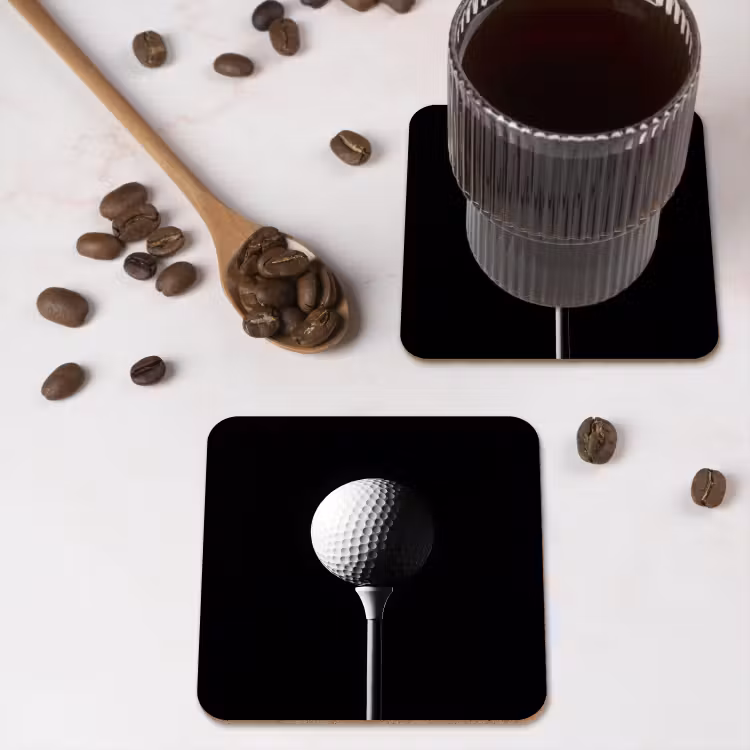 Onderzetter - Golfbal - Minimalistisch - Wit — 4