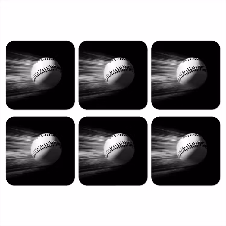 Onderzetter​ - Honkbal - Wit - Vliegt — 1