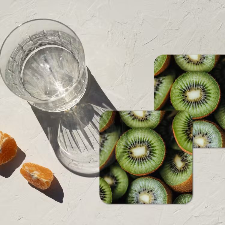 Onderzetter - Kiwi - Fruit - Groen — 3