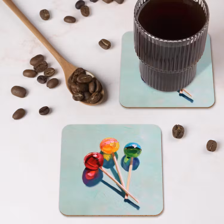 Onderzetter​ - Lollys - Schaduw - Drie - Blauw — 4