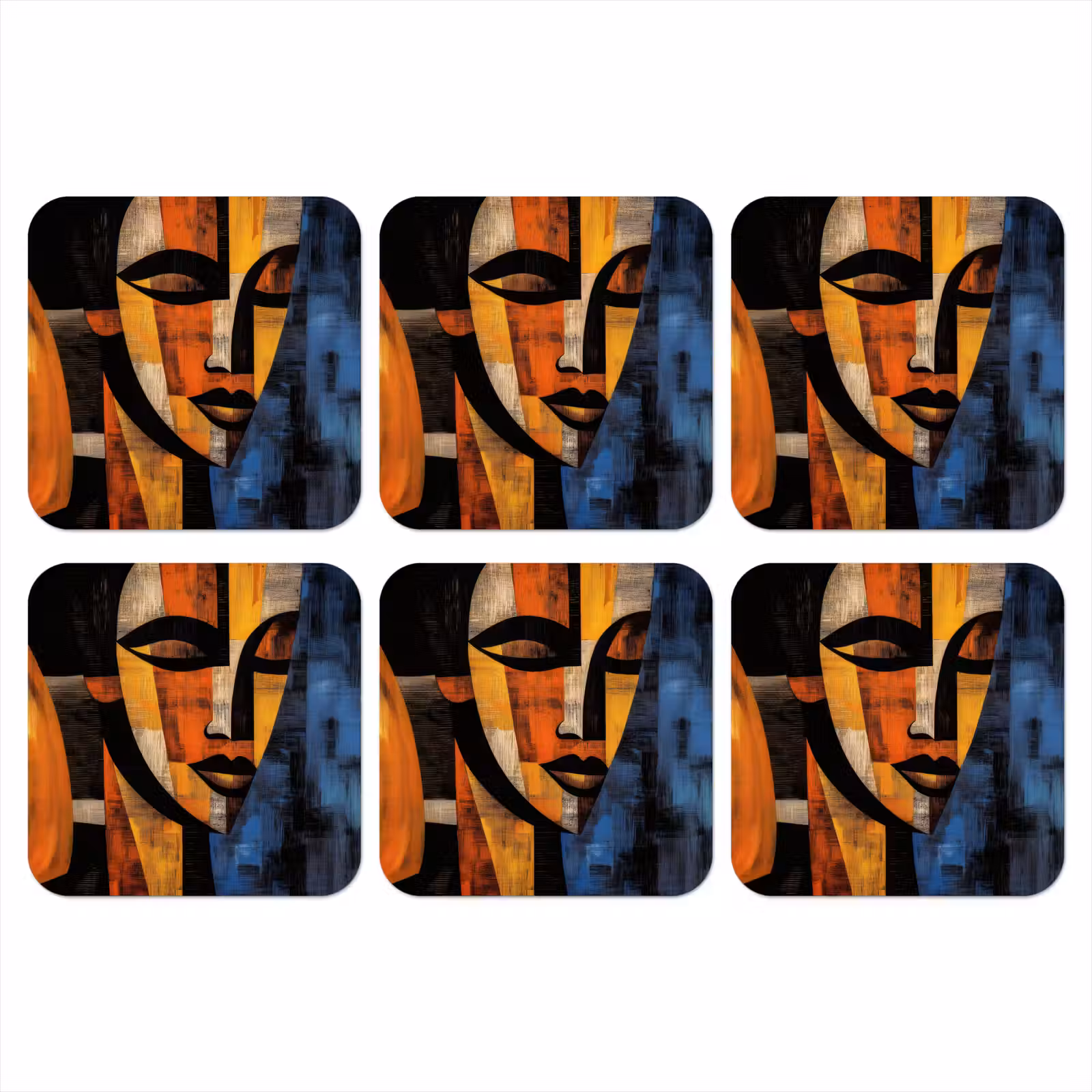 Onderzetter - Abstract - Portret - Kleurvakken — 1