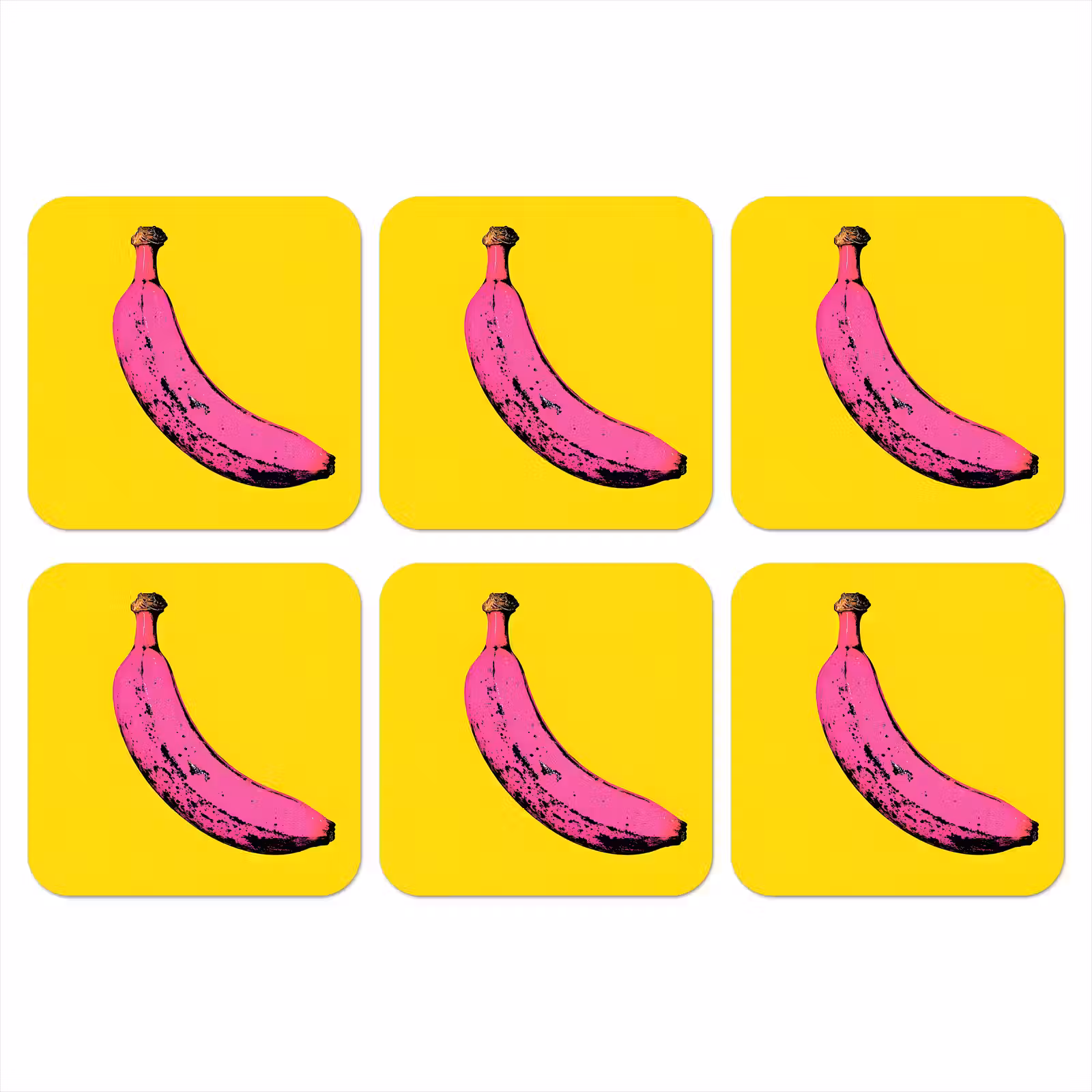 Onderzetter - Banaan - Grafisch - Geel — 1