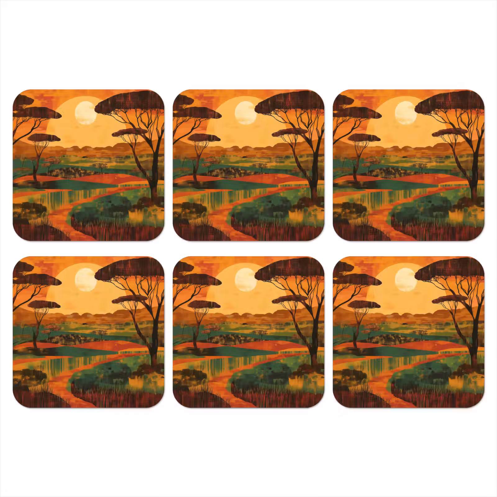 Onderzetter - Landschap - Afrikaans - Zon — 1