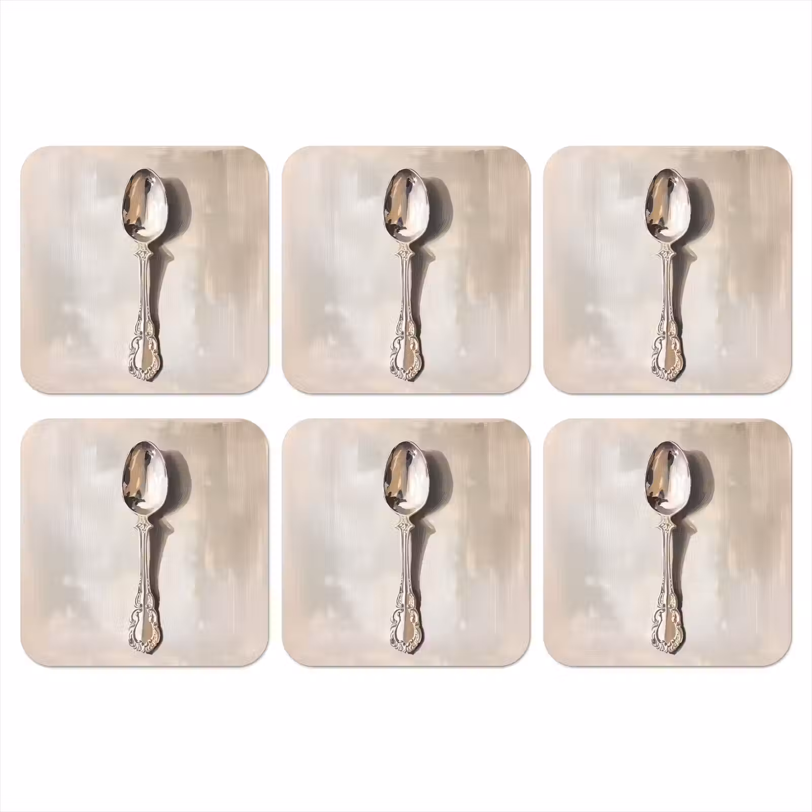 Onderzetter - Lepel - Verf - Zilver — 1