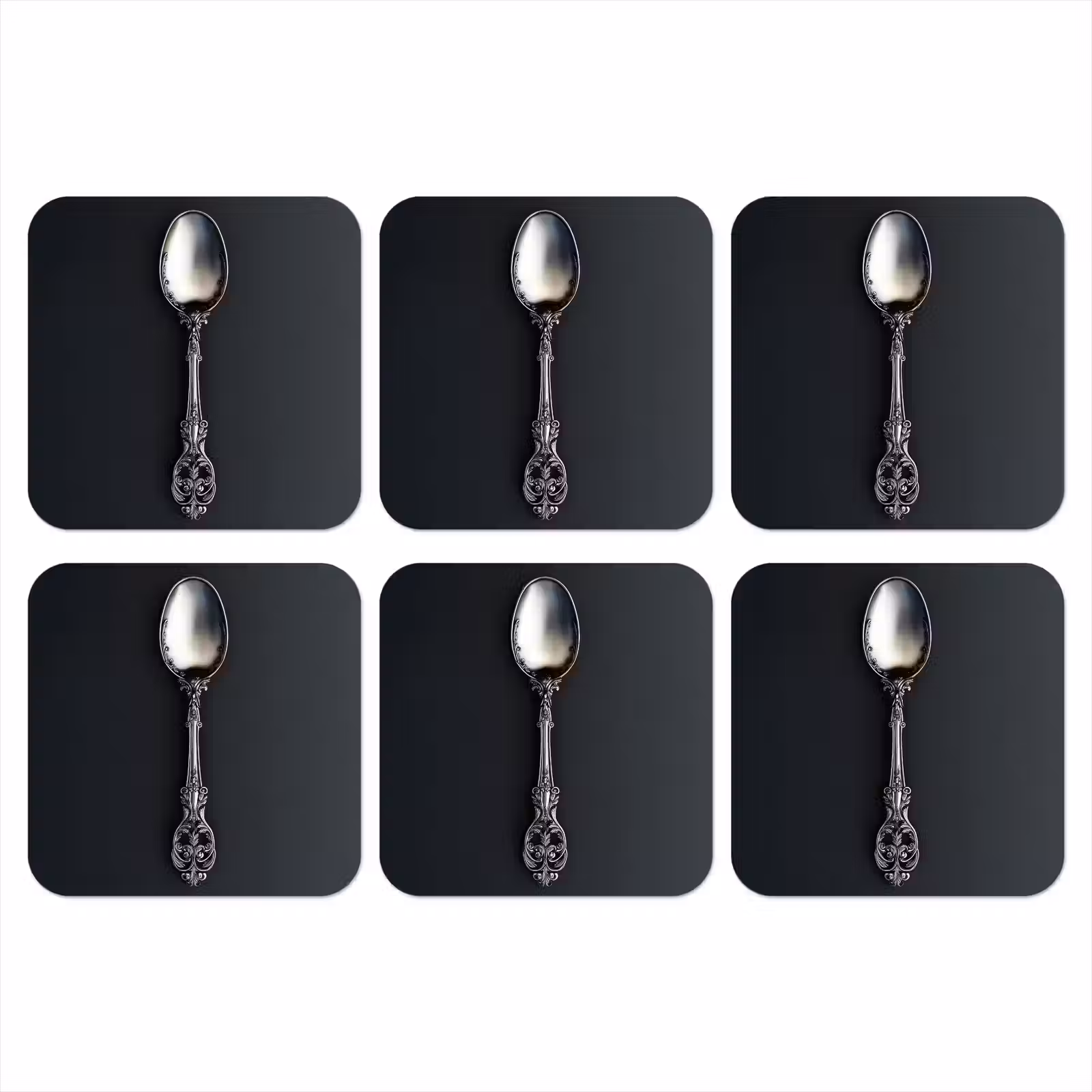 Onderzetter - Lepel - Zilver - Metaal — 1