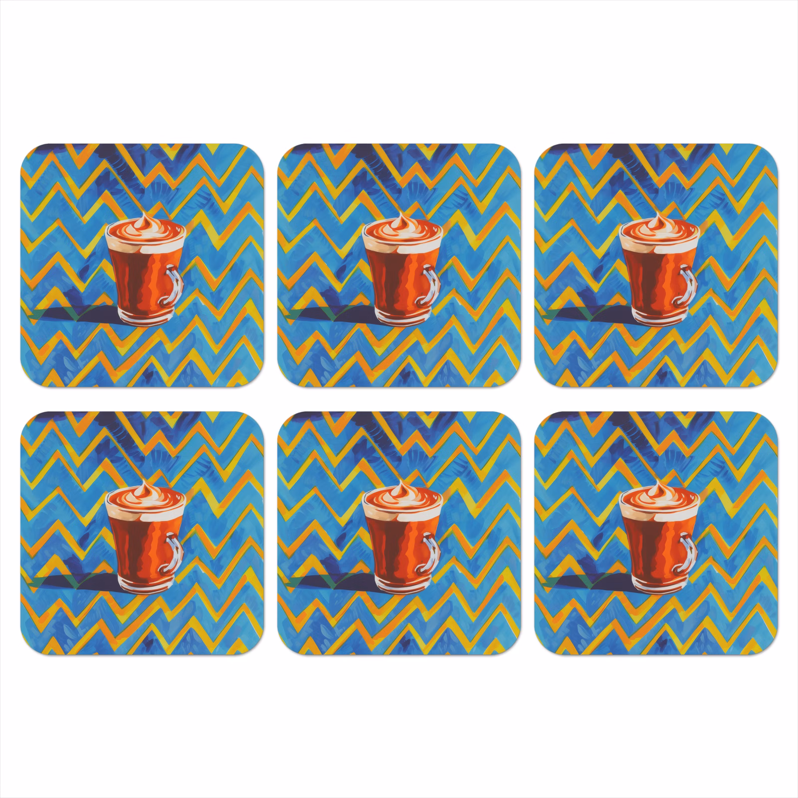 Onderzetter - Mok - Koffie - Zigzag - Slagroom — 1