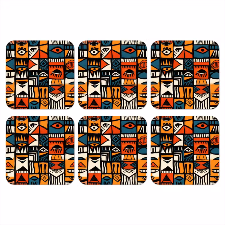 Onderzetter - Abstract - Gezichten - Mozaïek — 1