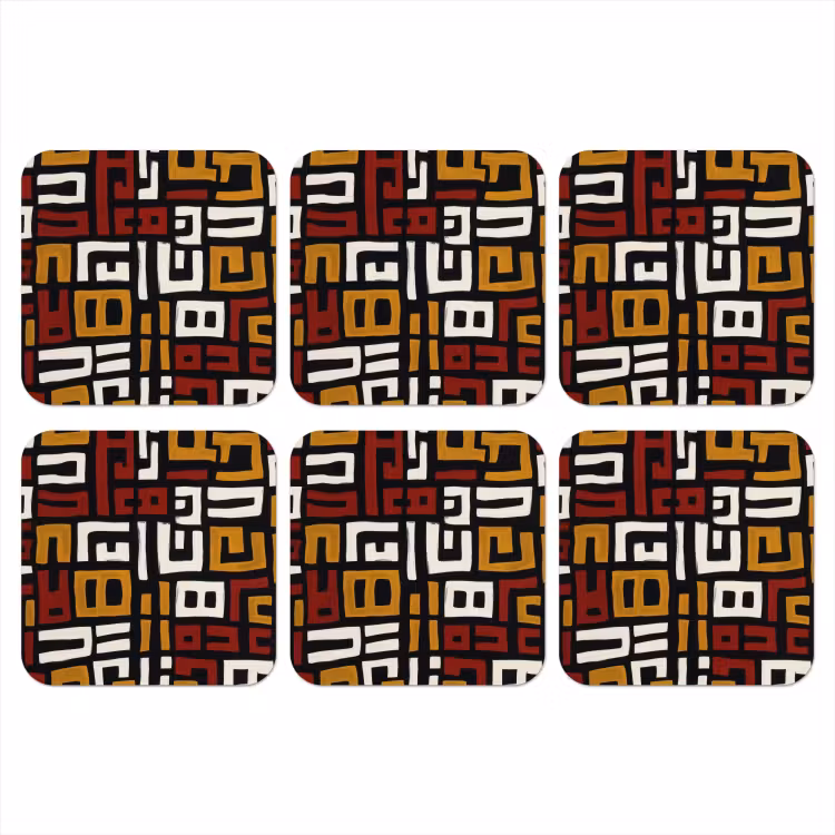 Onderzetter​ - Abstract - Patroon - Rood — 1