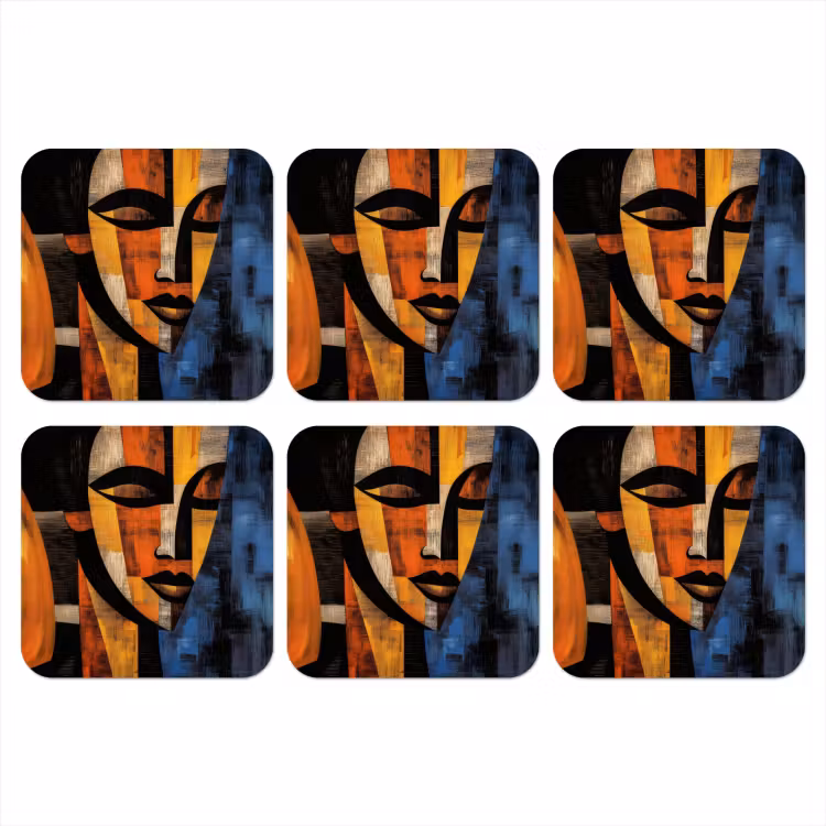 Onderzetter - Abstract - Portret - Kleurvakken — 1