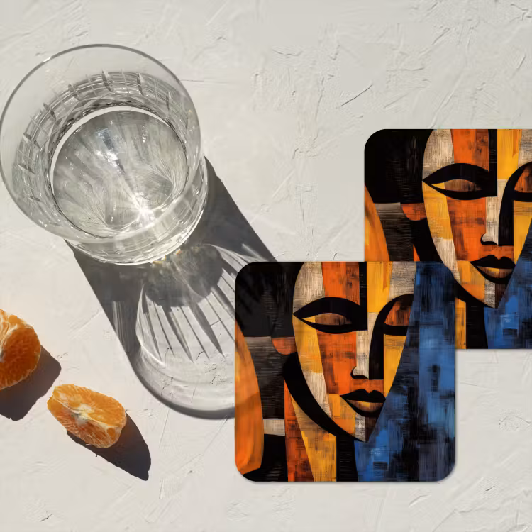 Onderzetter - Abstract - Portret - Kleurvakken — 3