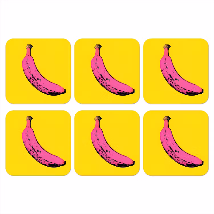 Onderzetter - Banaan - Grafisch - Geel — 1