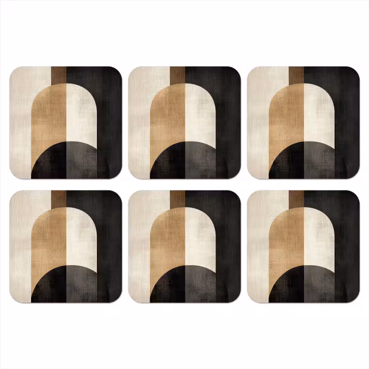 Onderzetter - Geometrische - Vormen - Wit — 1