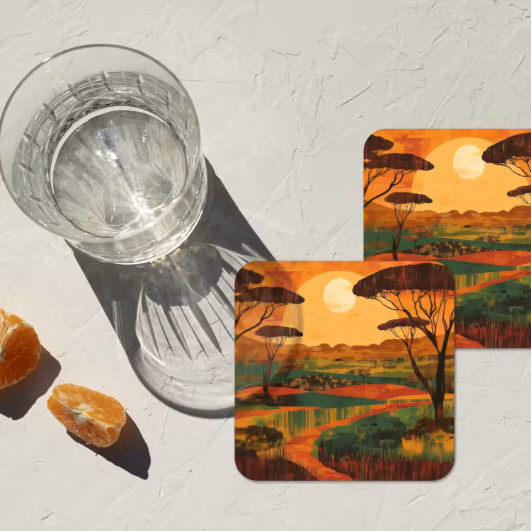 Onderzetter - Landschap - Afrikaans - Zon — 3