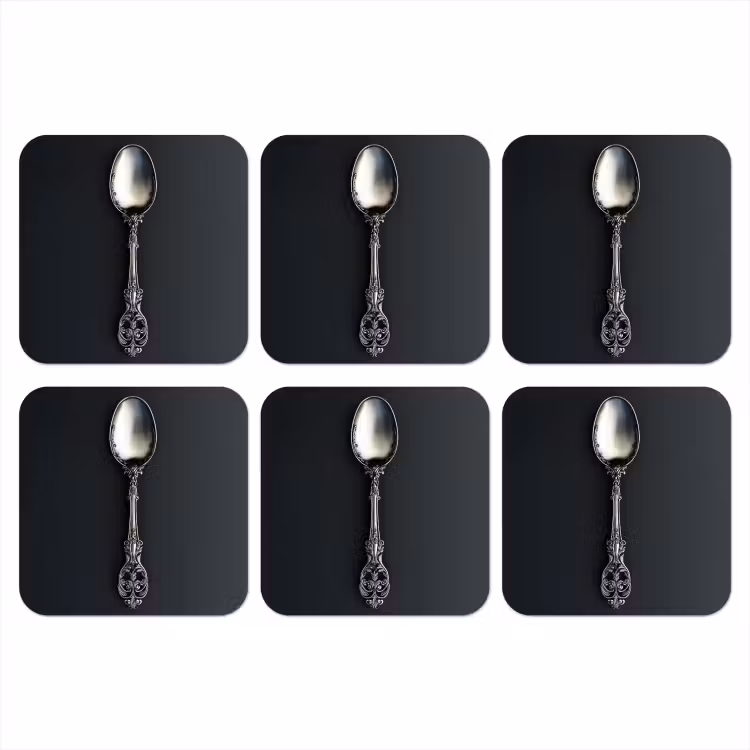 Onderzetter - Lepel - Zilver - Metaal — 1