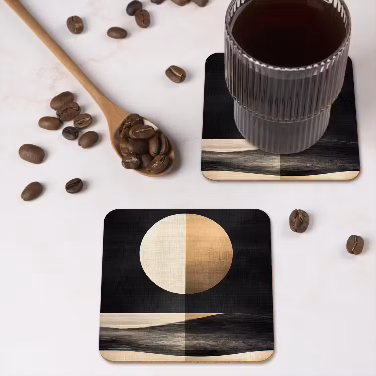 Onderzetter​ - Maan - Cirkel - Goud — 4