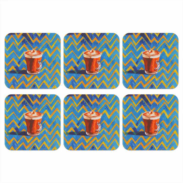 Onderzetter - Mok - Koffie - Zigzag - Slagroom — 1