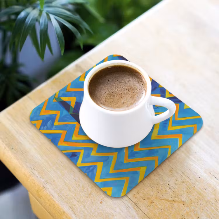Onderzetter - Mok - Koffie - Zigzag - Slagroom — 2