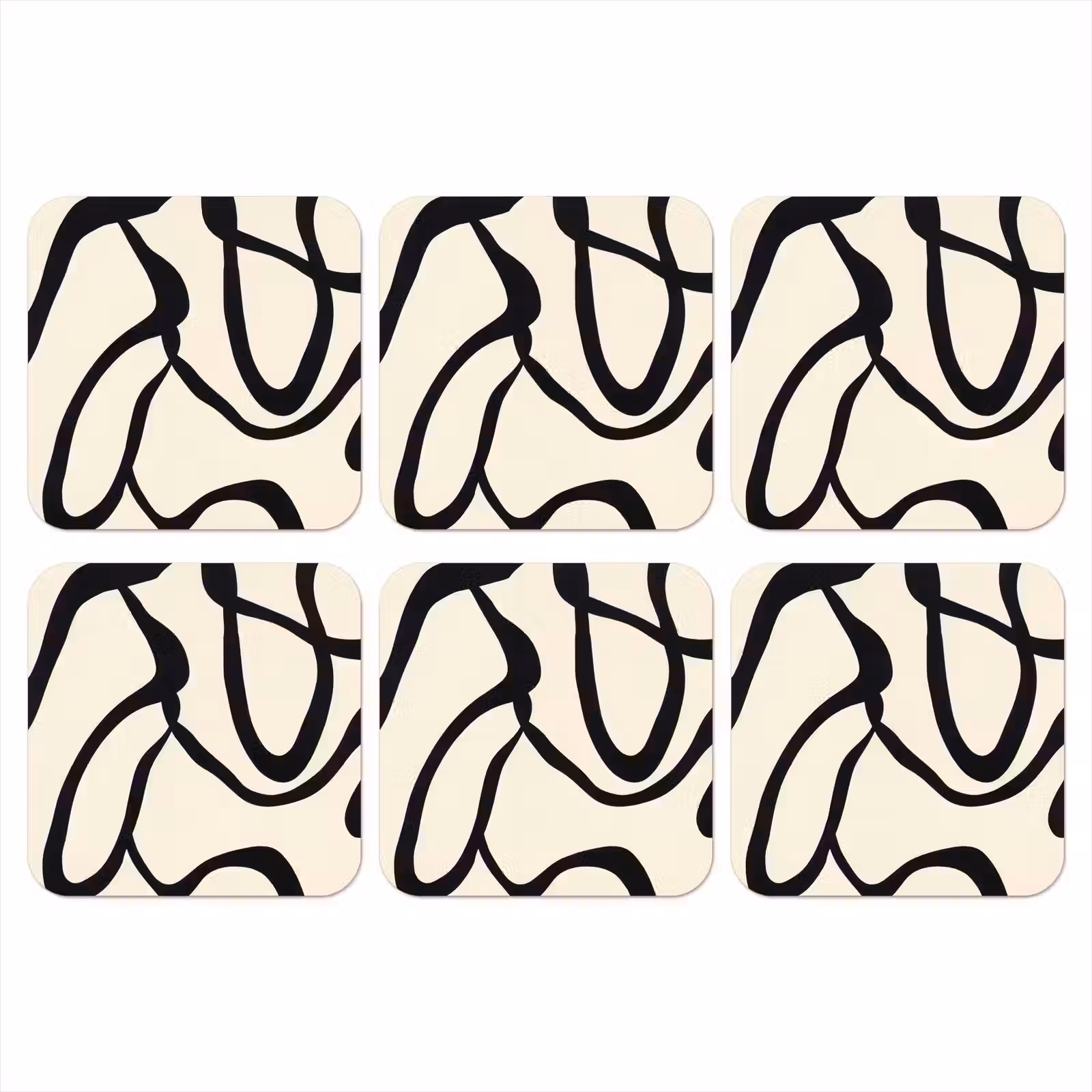 Onderzetter - Abstract - Lijnen - Modern - Beige — 1