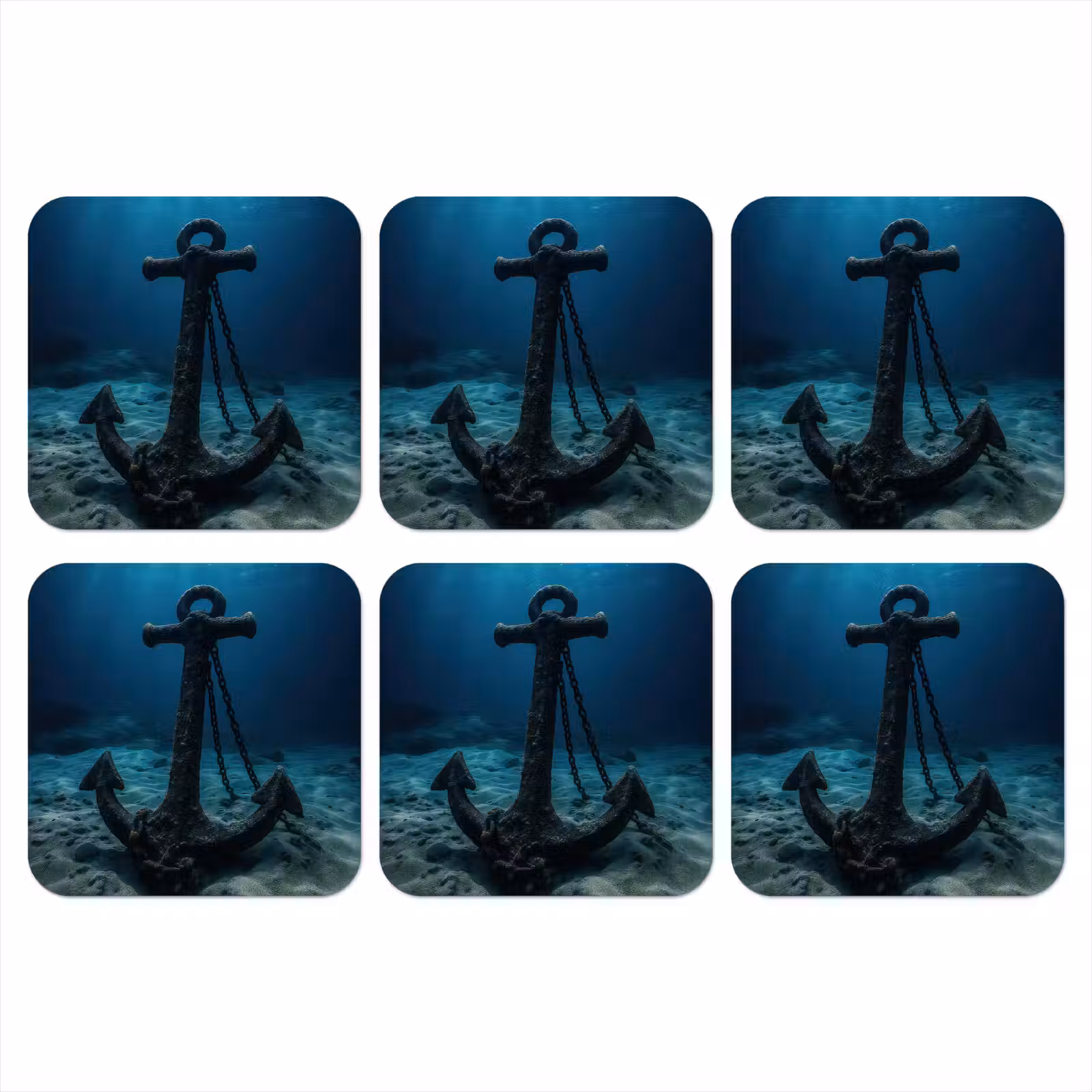 Onderzetter - Anker - Ijzer - Zeebodem - Zand — 1