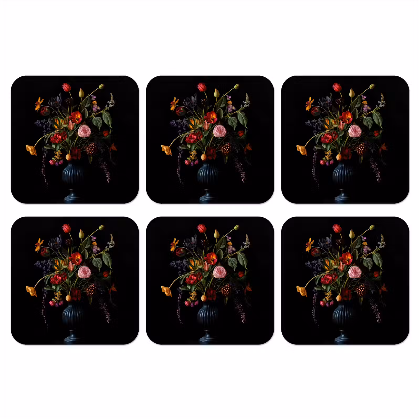 Onderzetter - Bloemen - Bessen - Klassiek — 1