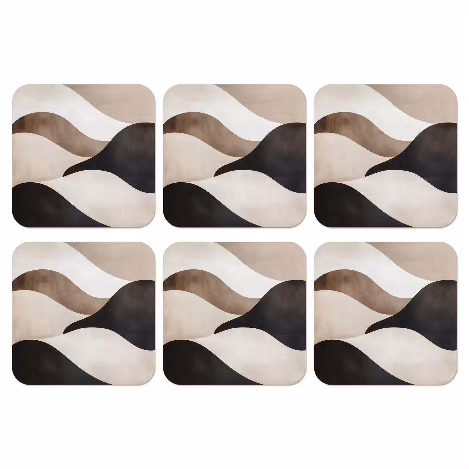 Onderzetter - Golven - Abstract - Beige — 1