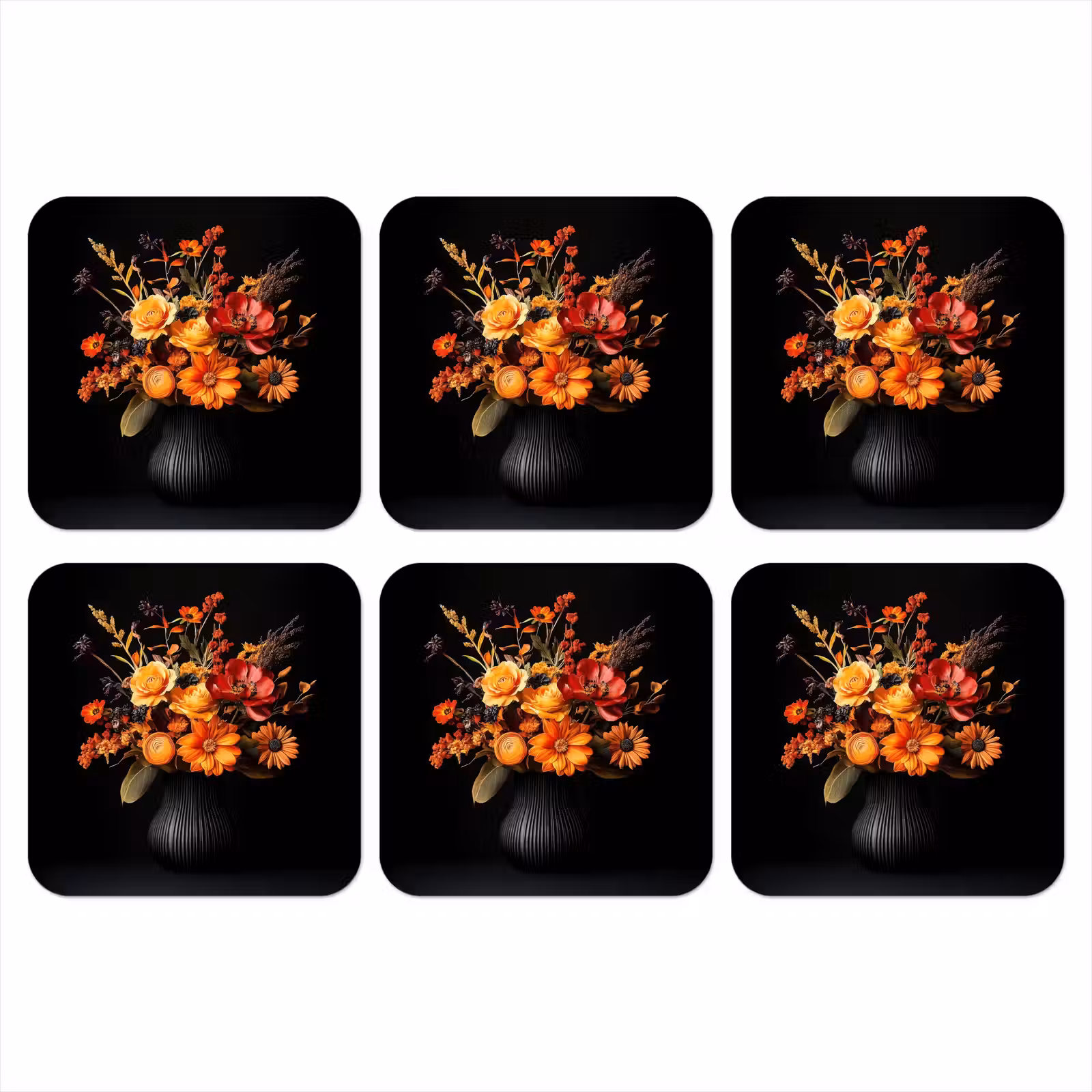 Onderzetter - Herfst - Boeket - Oranje — 1