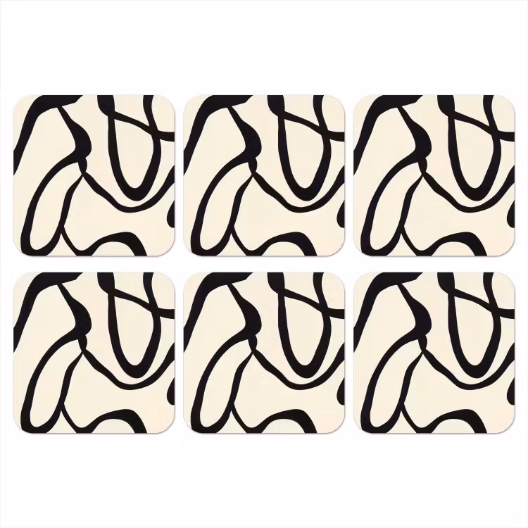 Onderzetter - Abstract - Lijnen - Modern - Beige — 1