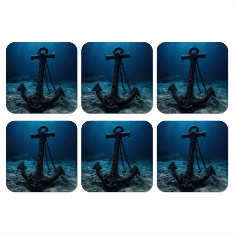 Onderzetter - Anker - Ijzer - Zeebodem - Zand — 1