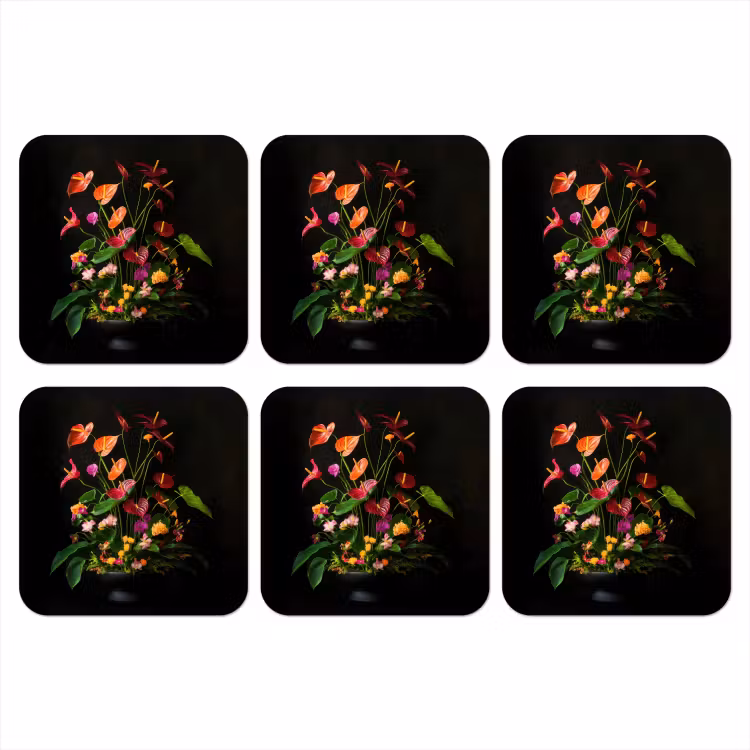 Onderzetter - Bloemen - Vaas - Kleurrijk — 1