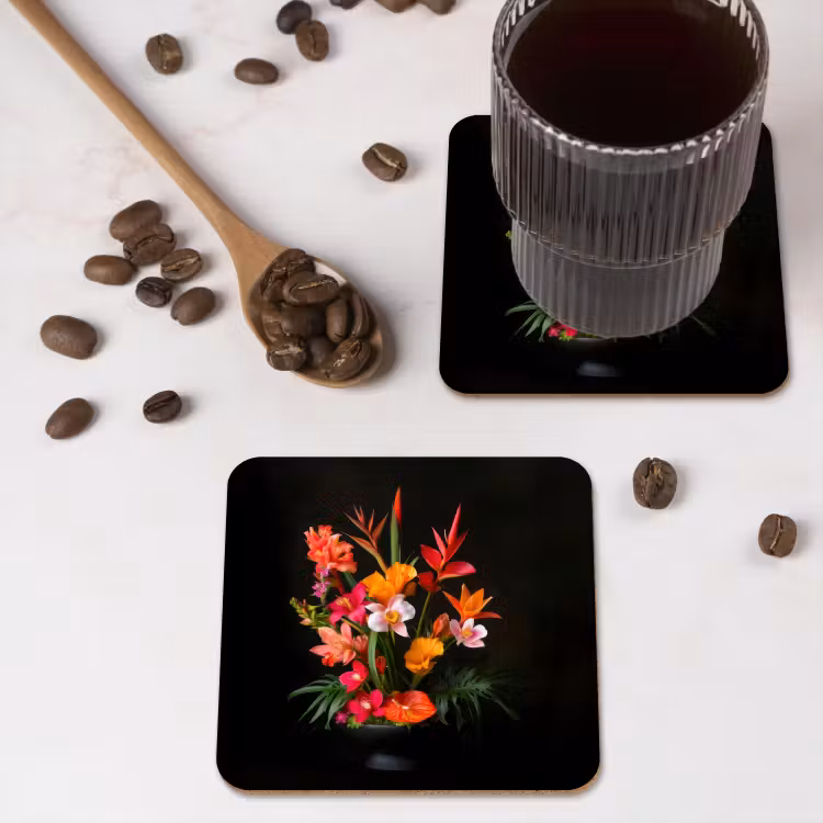 Onderzetter - Boeket - Bloemen - Exotisch — 4