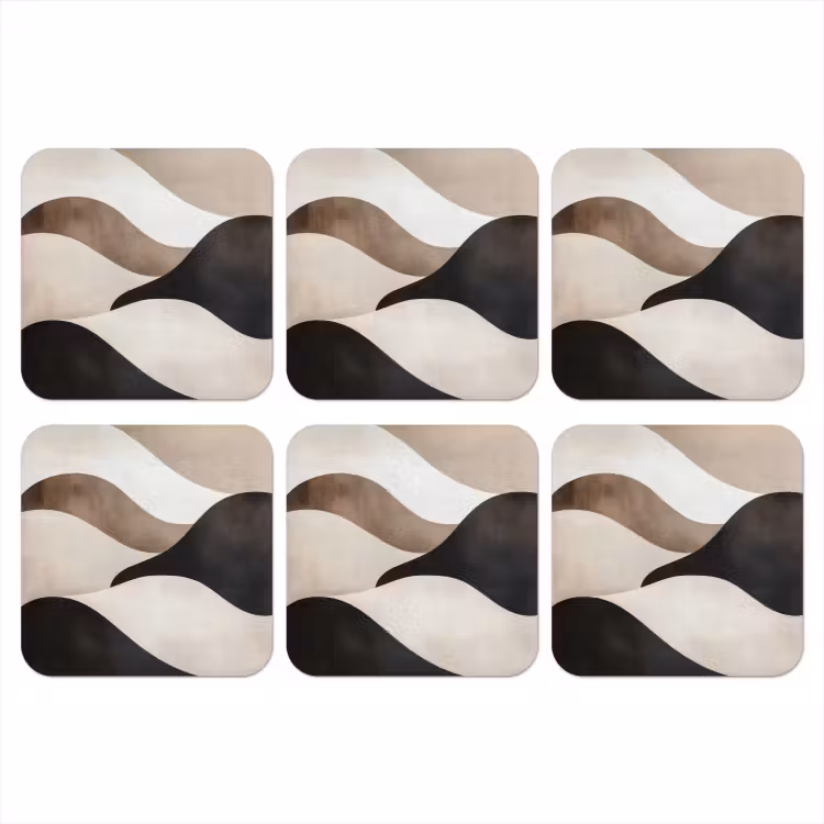 Onderzetter - Golven - Abstract - Beige — 1