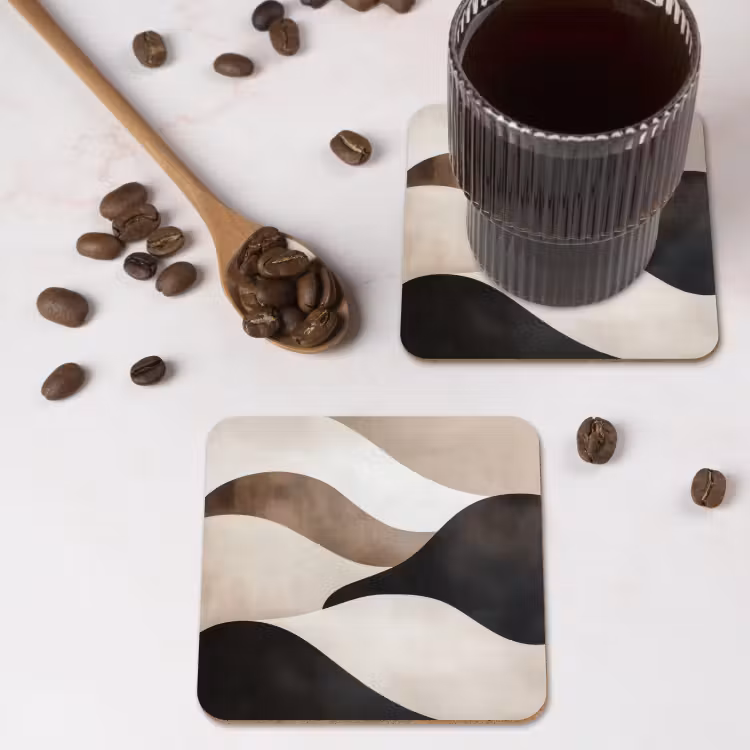 Onderzetter - Golven - Abstract - Beige — 4
