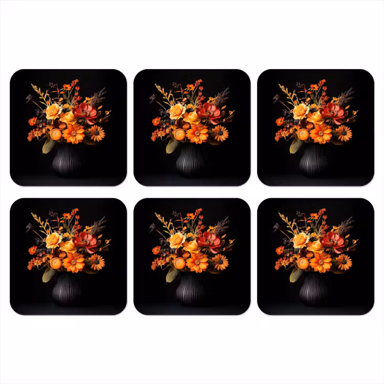 Onderzetter - Herfst - Boeket - Oranje — 1