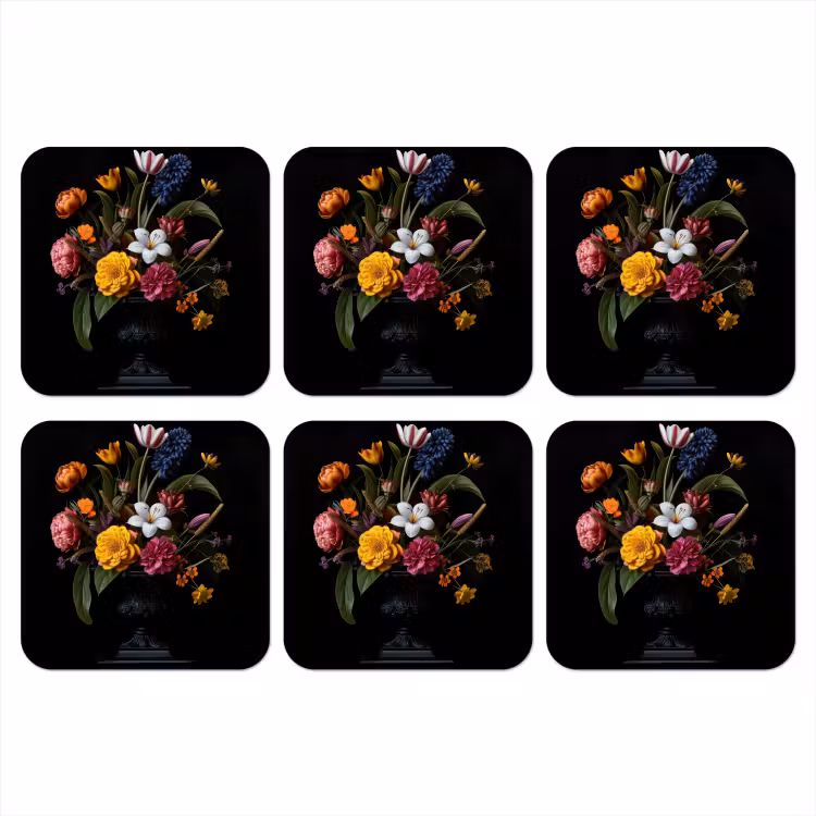 Onderzetter​ - Lente - Bloemen - Klassiek - Vaas — 1