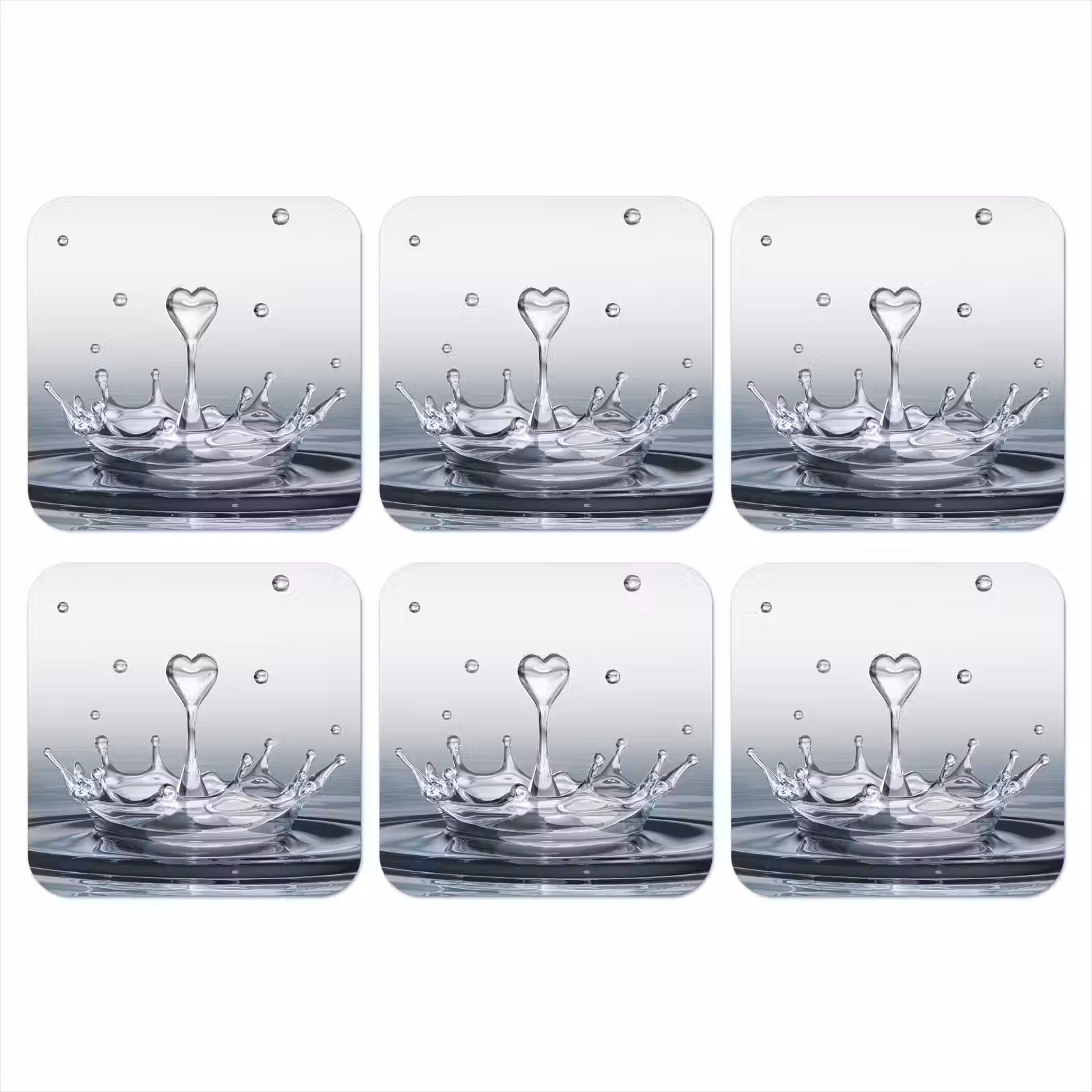Onderzetter - Abstract - Modern - Water - Hart — 1