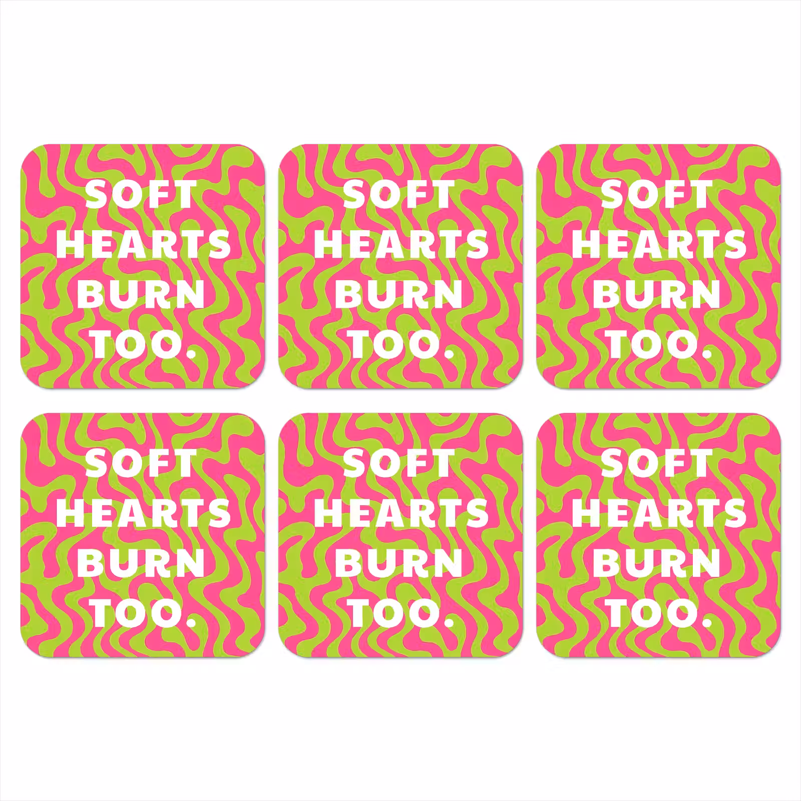 Onderzetter - Abstract - Quote - Centraal - Roze — 1