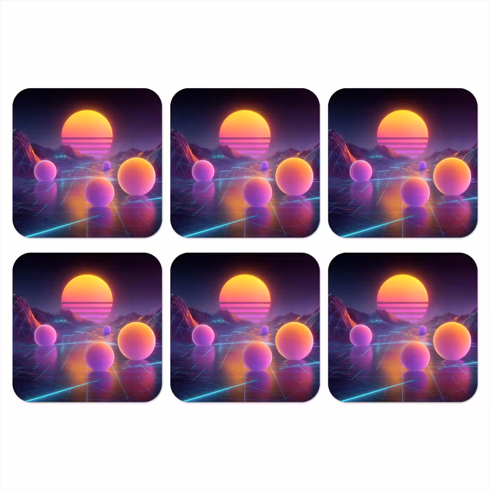 Onderzetter - Landschap - Bergen - Bollen - Licht — 1
