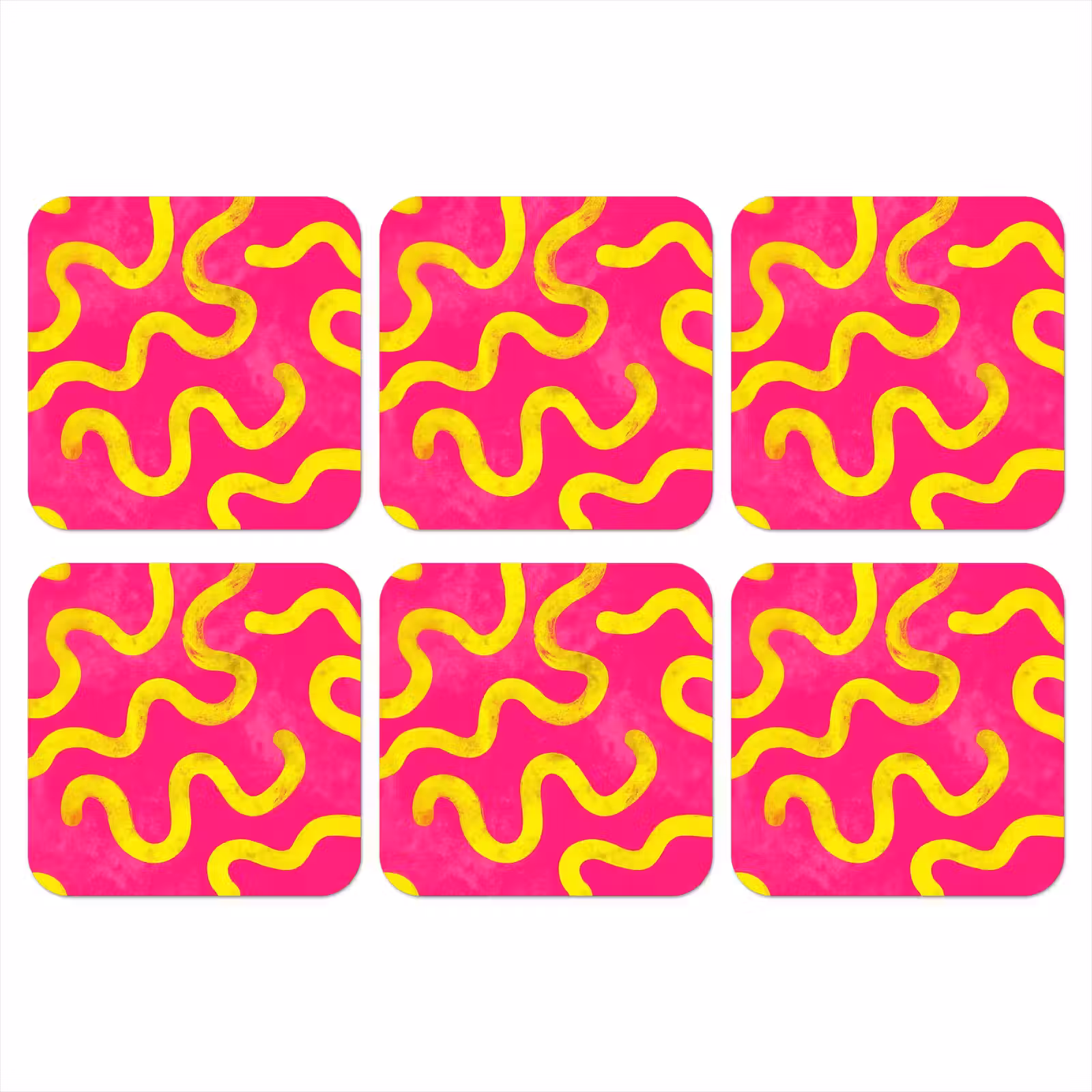 Onderzetter - Lijn - Geel - Abstract — 1