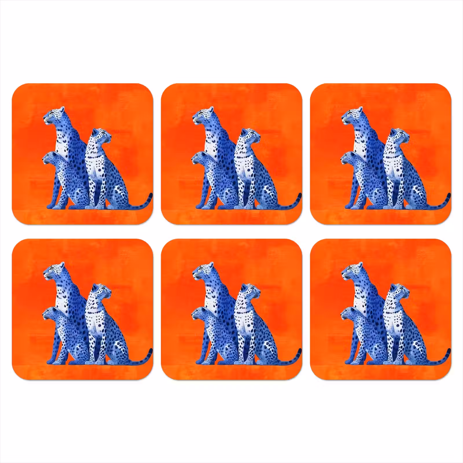 Onderzetter - Luipaarden - Stippen - Oranje — 1