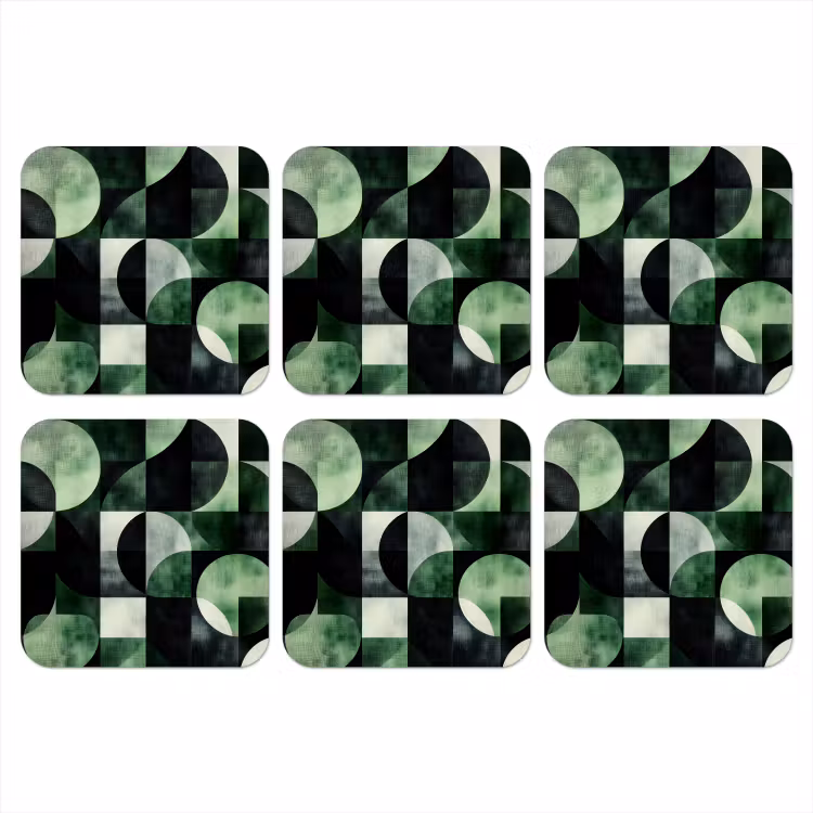Onderzetter​ - Abstract - Groen - Vormen — 1