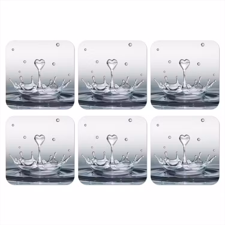 Onderzetter - Abstract - Modern - Water - Hart — 1