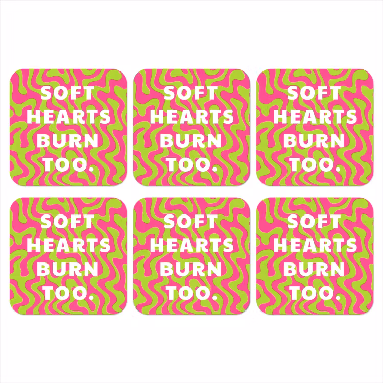 Onderzetter - Abstract - Quote - Centraal - Roze — 1