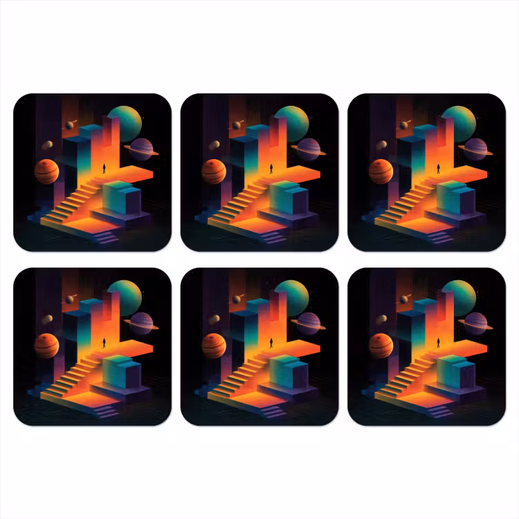 Onderzetter - Abstract - Trappen - Mens - Planeten — 1