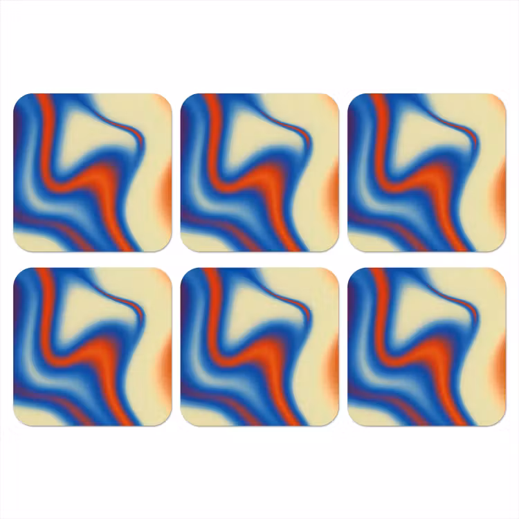 Onderzetter - Golven - Kleurrijk - Abstract — 1