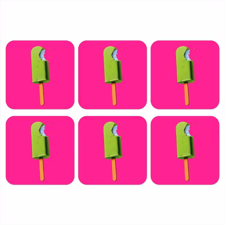 Onderzetter - Ijsje - Stokje - Minimalistisch - Groen — 1