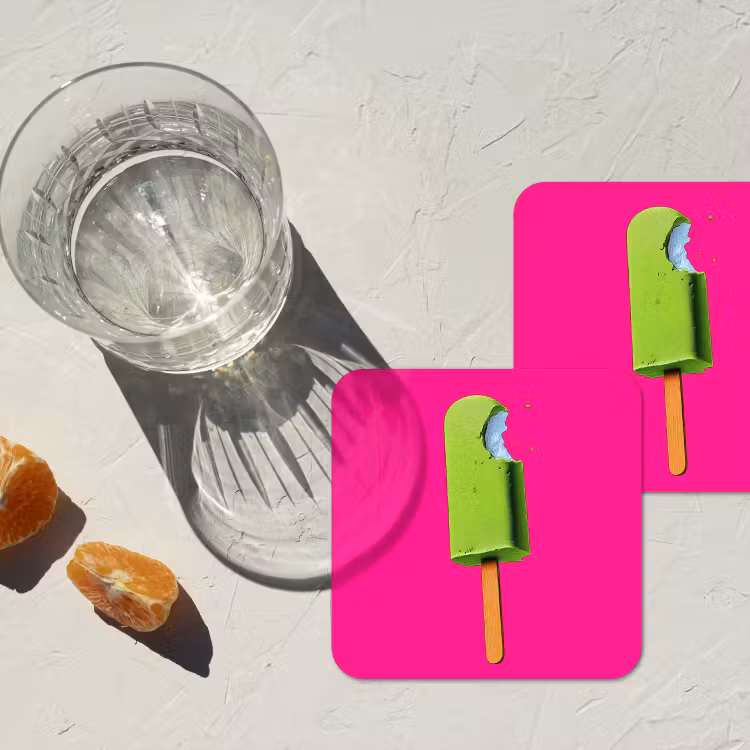 Onderzetter - Ijsje - Stokje - Minimalistisch - Groen — 3