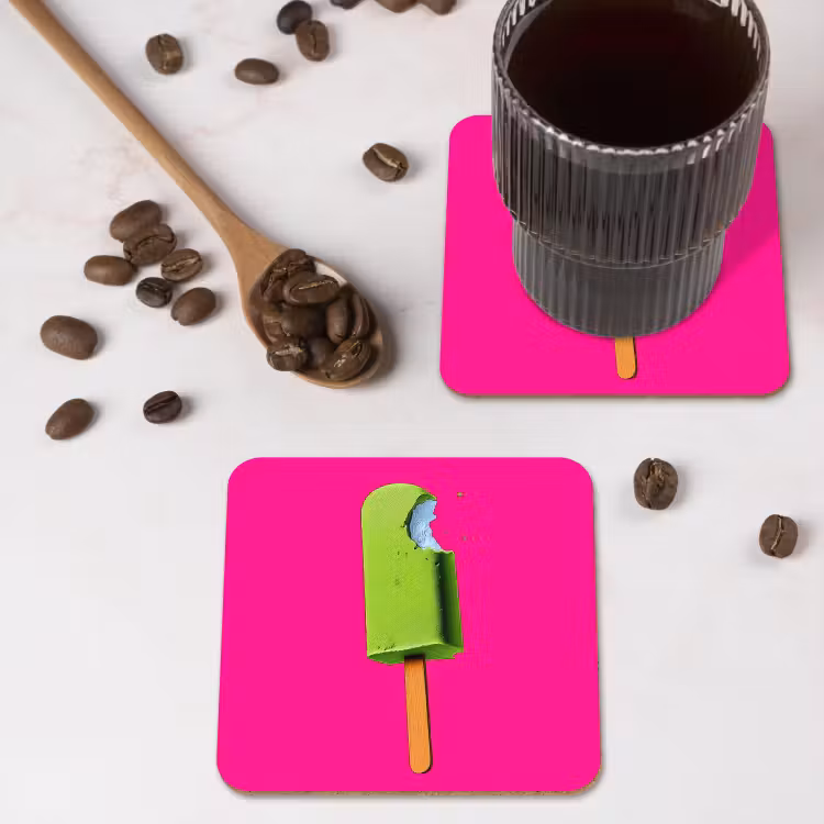 Onderzetter - Ijsje - Stokje - Minimalistisch - Groen — 4