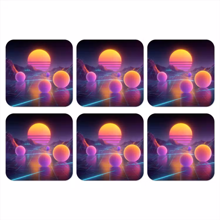Onderzetter - Landschap - Bergen - Bollen - Licht — 1
